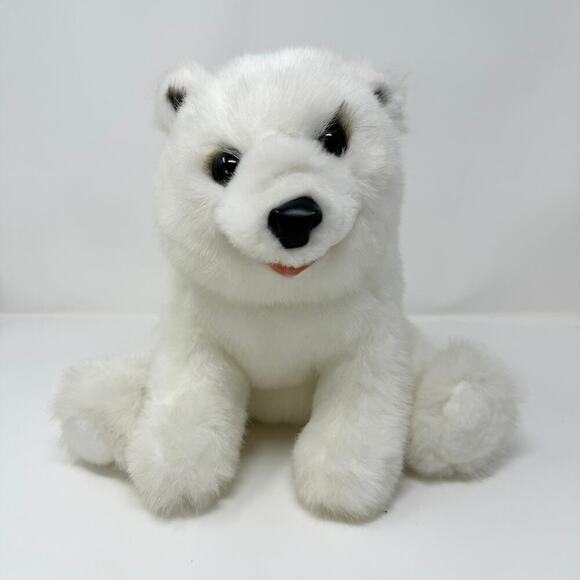Folkmanis Furry Folk Puppets Polar Bear Realistic Lifelike Plush Stuffed Animal - Picture 2 of 12